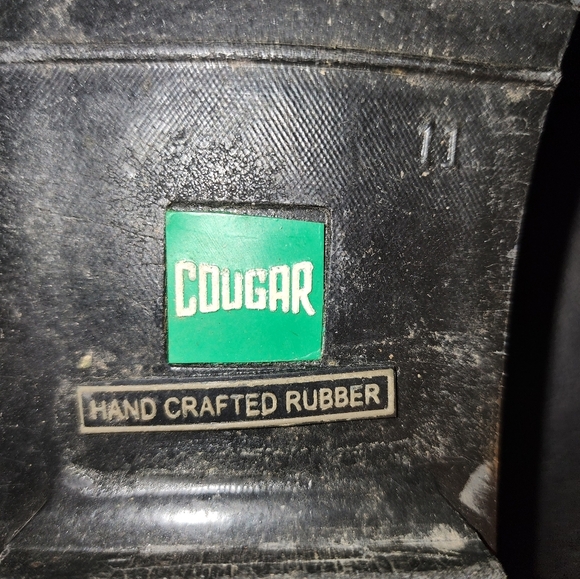 Cougar Hand Crafted Rubber Shoes Black SZ 11 - Picture 5 of 5